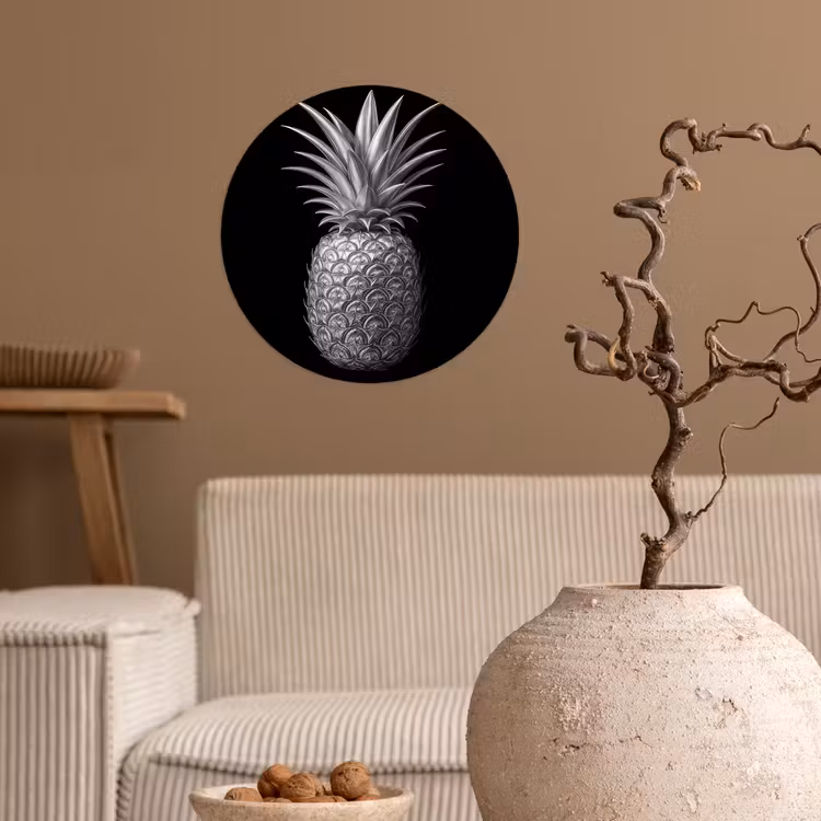 Behangcirkel - Ananas - Gedetailleerd - Bladeren — 2