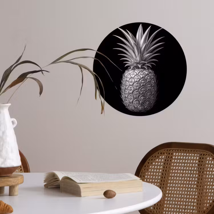 Behangcirkel - Ananas - Gedetailleerd - Bladeren — 4
