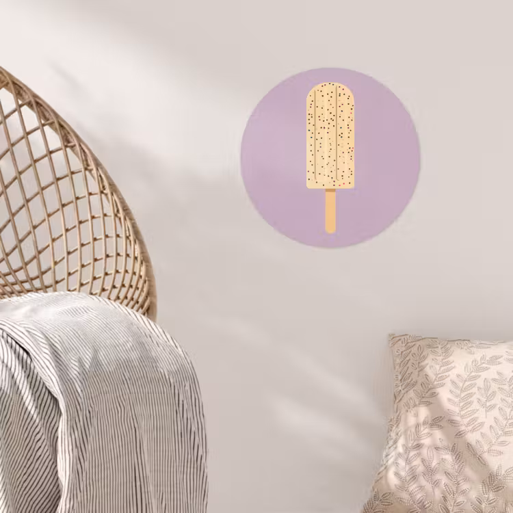 Behangcirkel - Beige - Ijsje - Spikkels — 5