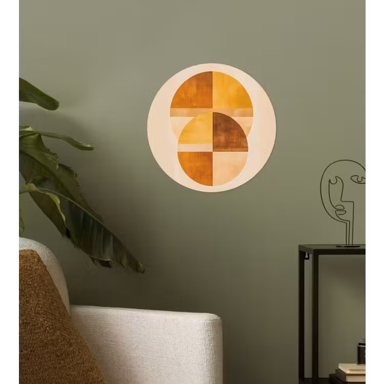 Behangcirkel - Cirkels - Geel - Minimalistisch — 3