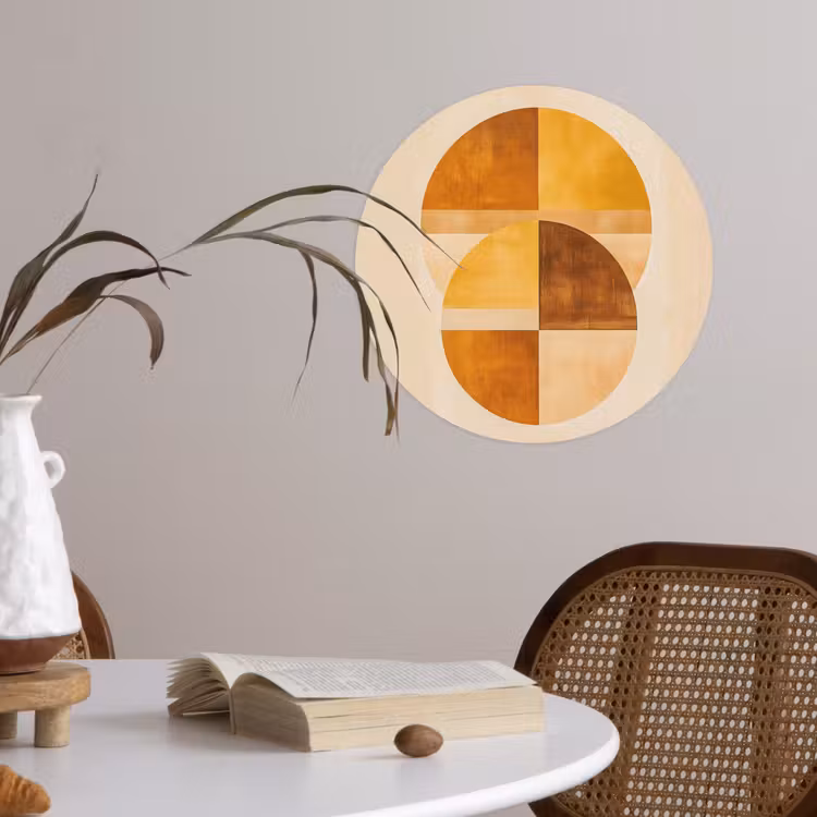 Behangcirkel - Cirkels - Geel - Minimalistisch — 4