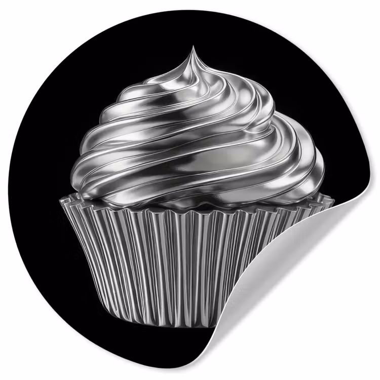 Behangcirkel - Cupcake - Luxueus - Zilver — 1