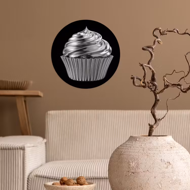 Behangcirkel - Cupcake - Luxueus - Zilver — 2