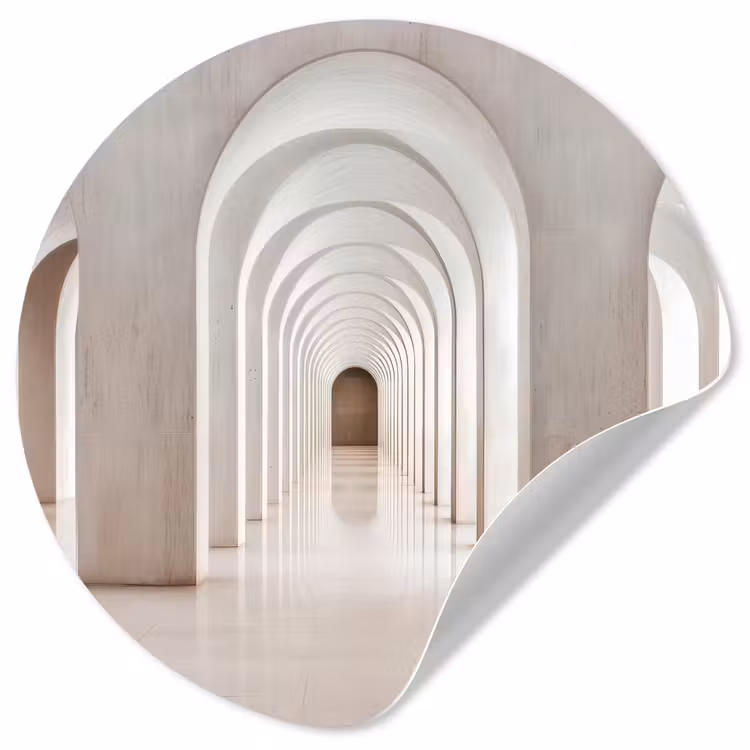 Behangcirkel - Hal - Bogen - Symmetrisch - Modern — 1