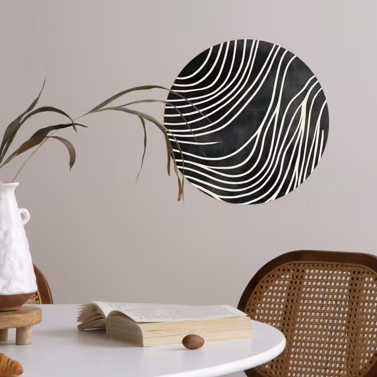 Behangcirkel - Lijnen - Patroon - Abstract - Wit — 4