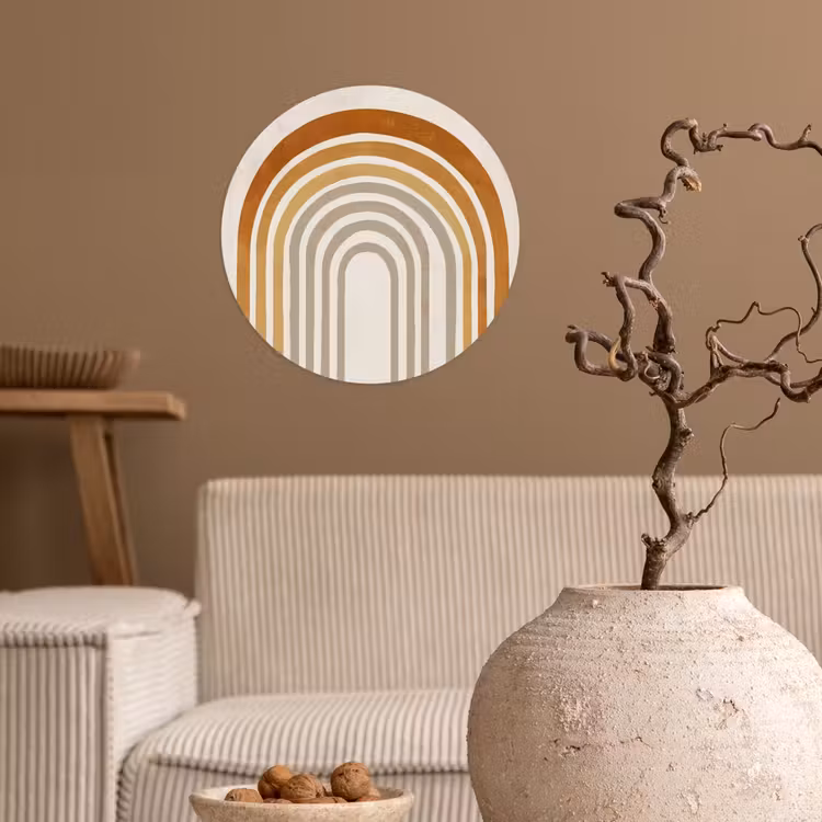 Behangcirkel - Minimalistisch - Boog - Lijnen - Beige — 2