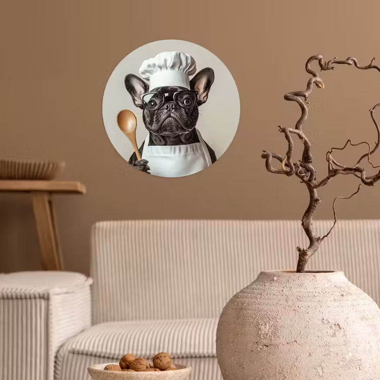 Behangcirkel - Bril - Hond - Kok — 2