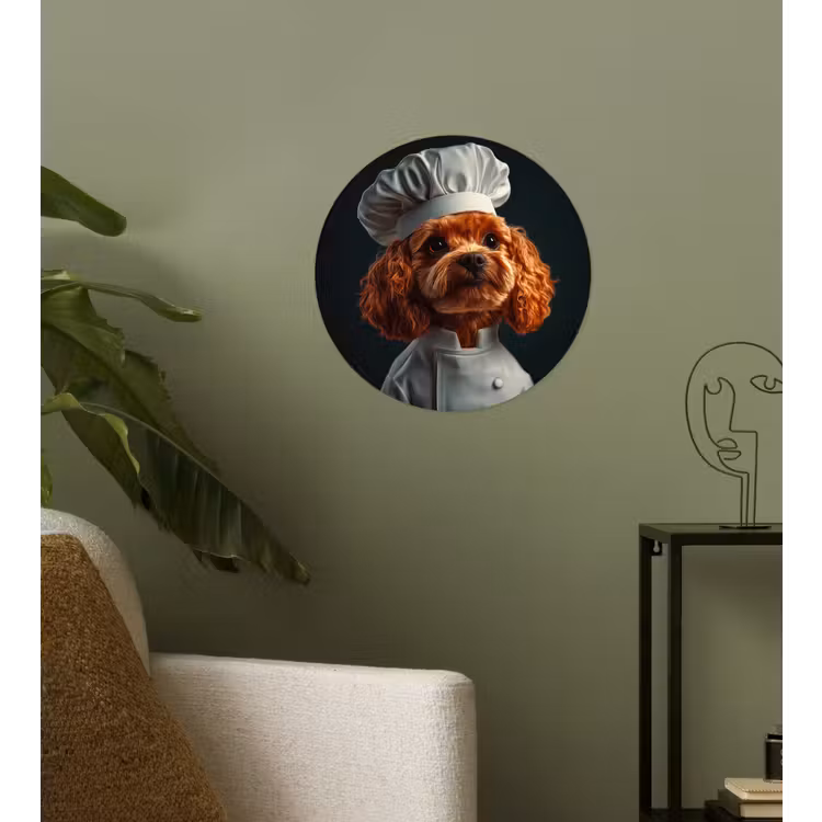 Behangcirkel - Bruin - Kok - Hondje — 3
