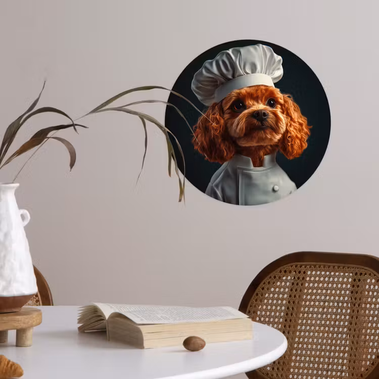 Behangcirkel - Bruin - Kok - Hondje — 4