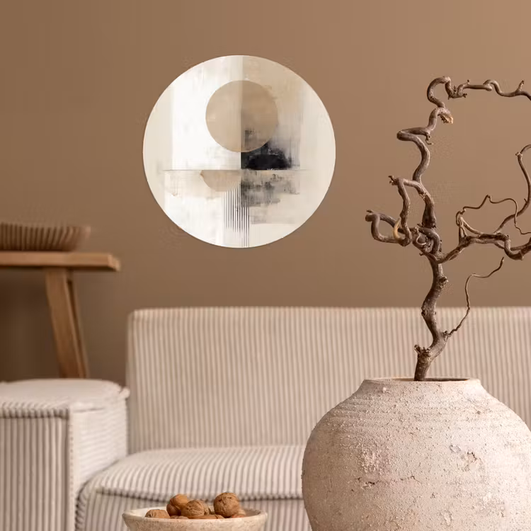 Behangcirkel - Cirkel - Compositie - Diepte - Beige — 2