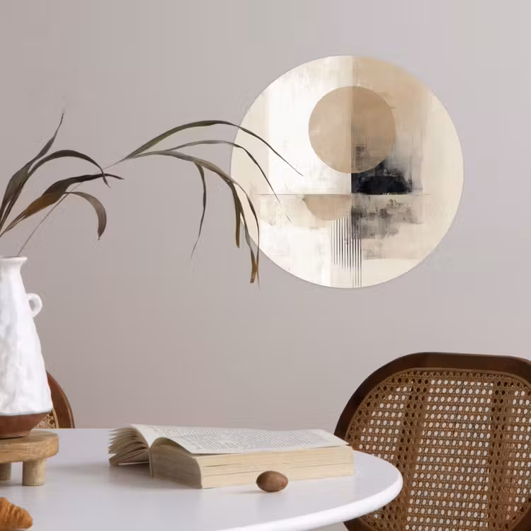 Behangcirkel - Cirkel - Compositie - Diepte - Beige — 4