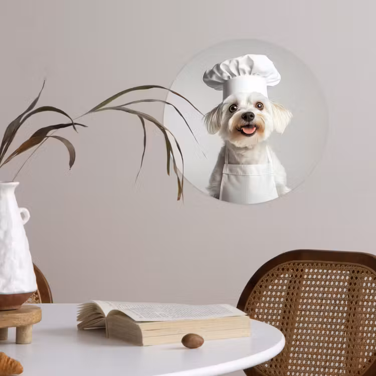 Behangcirkel - Hond - Wit - Kok — 4