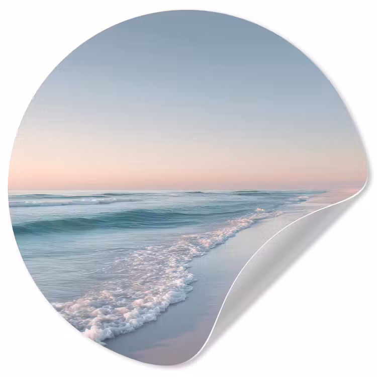 Behangcirkel - Kustlijn - Pastel - water — 1