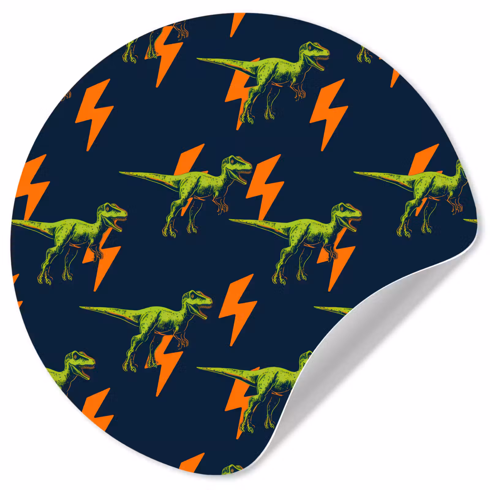 Behangcirkel - Bliksemschichten - Oranje - Dinosaurussen — 1