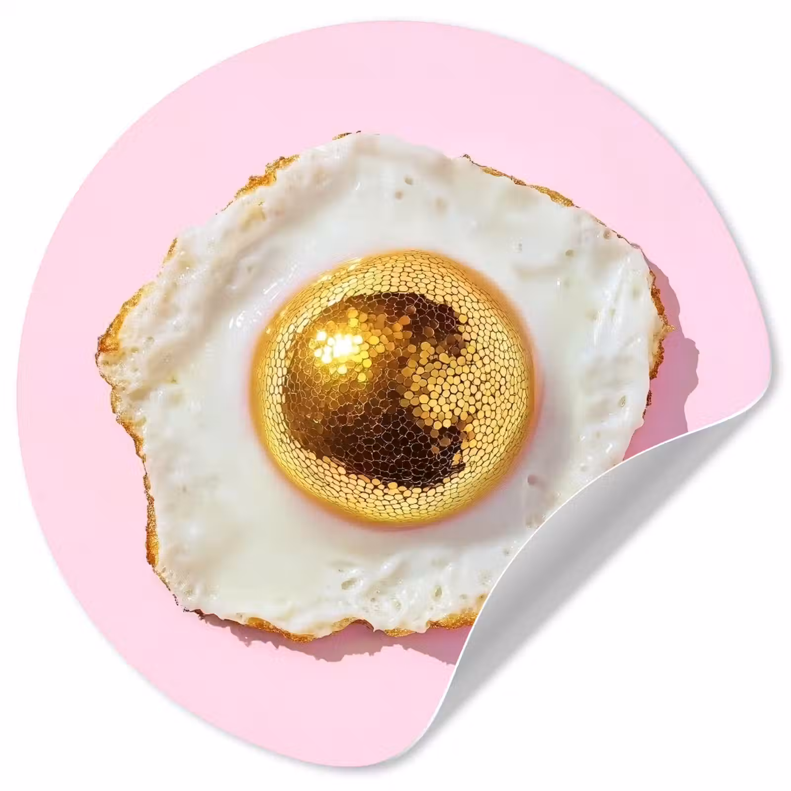 Behangcirkel - Ei - Disco - Ontbijt - Glitter — 1