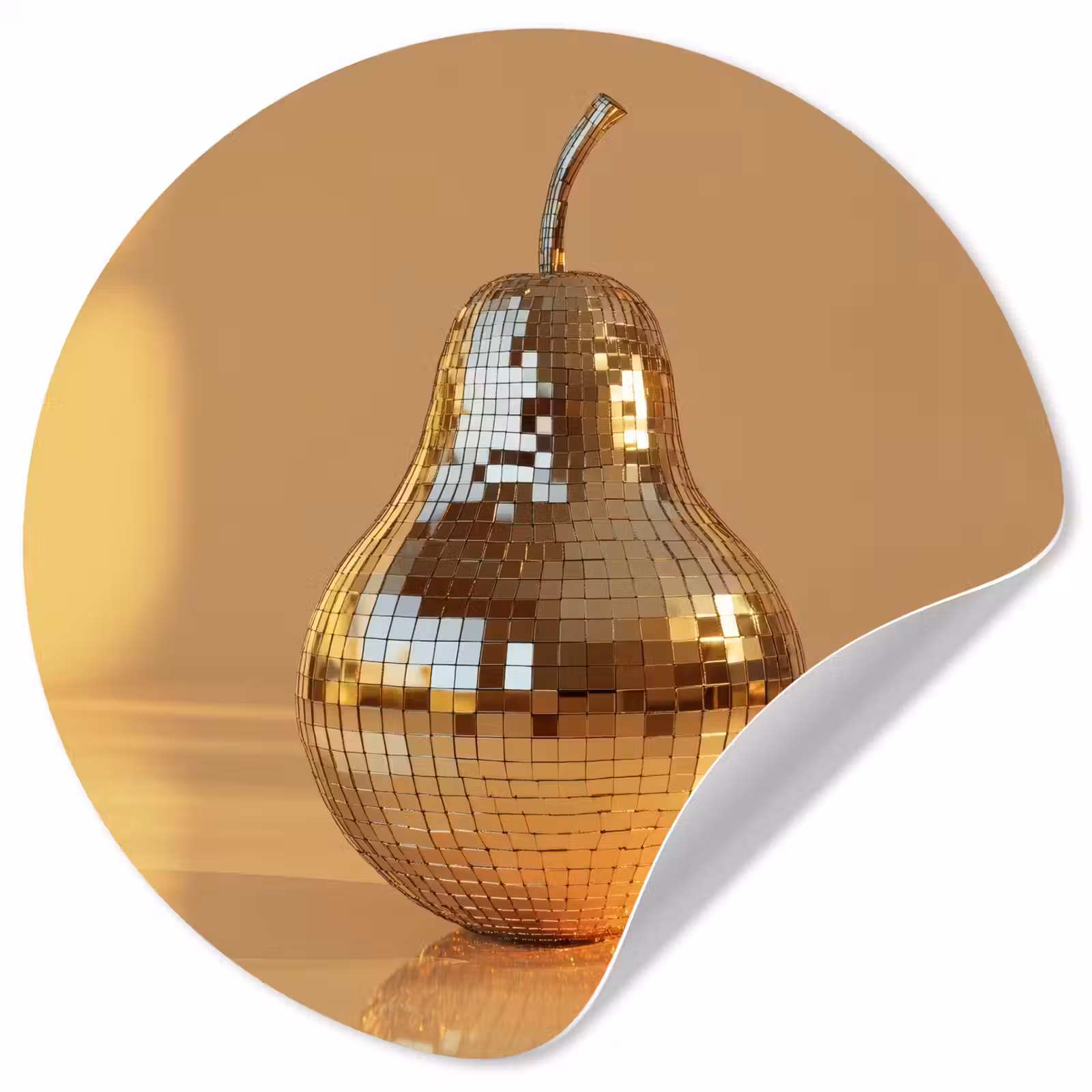Behangcirkel - Goud - Disco - Glitter - Peer — 1