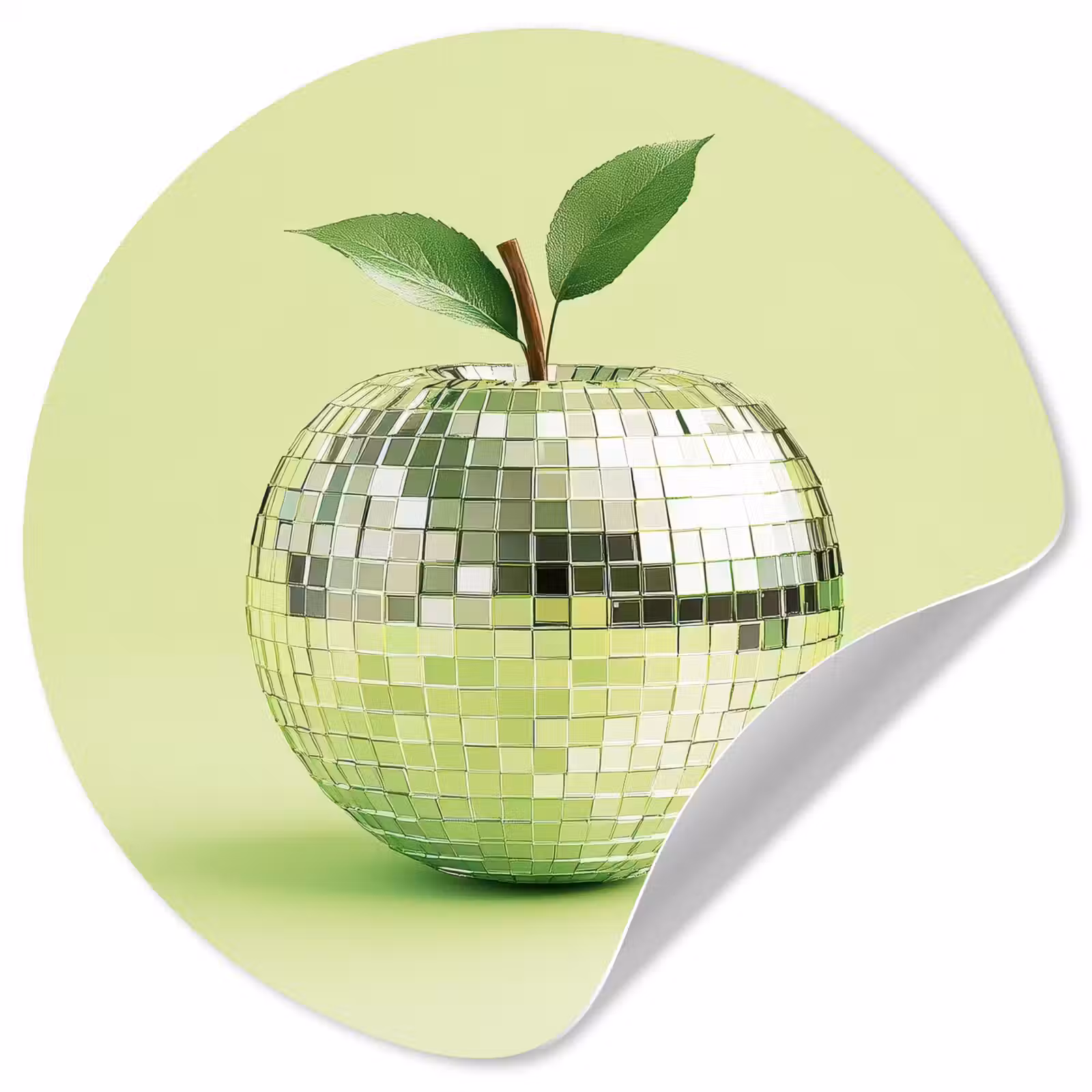 Behangcirkel - Groen - Disco - Decoratie - Appel — 1