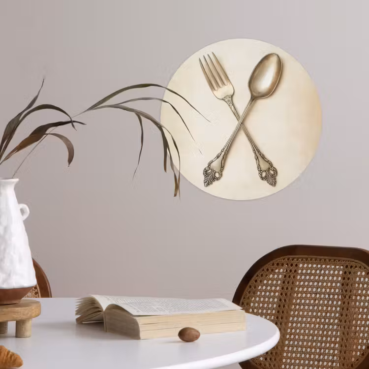 Behangcirkel - Beige - Vintage - Bestek — 4
