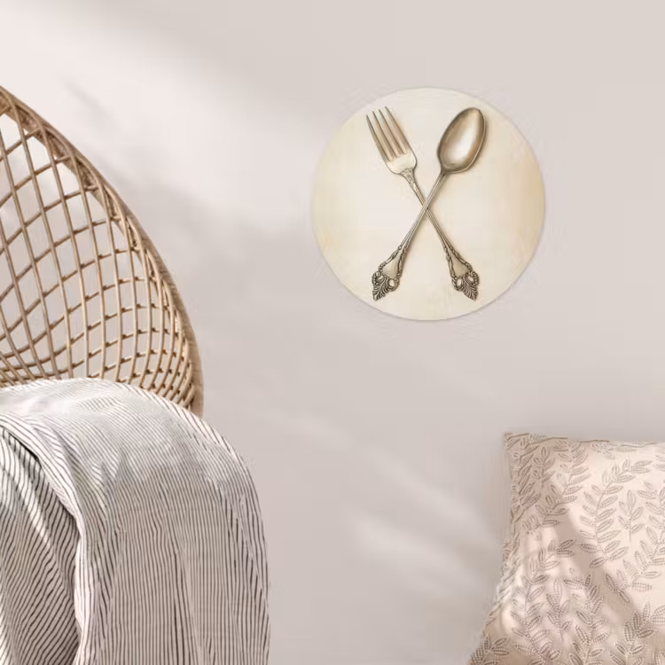 Behangcirkel - Beige - Vintage - Bestek — 5