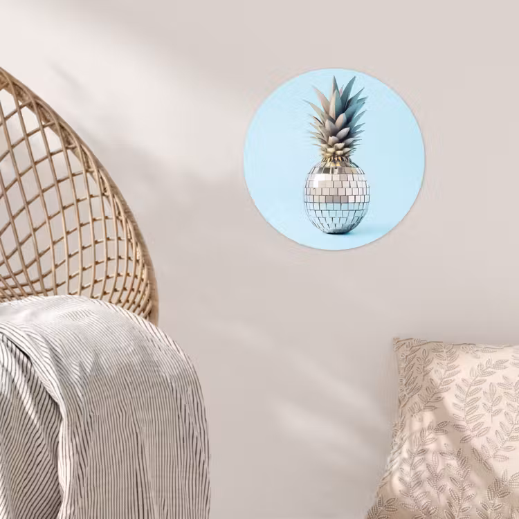 Behangcirkel - Blauw - Ananas - Disco - Discobal — 5