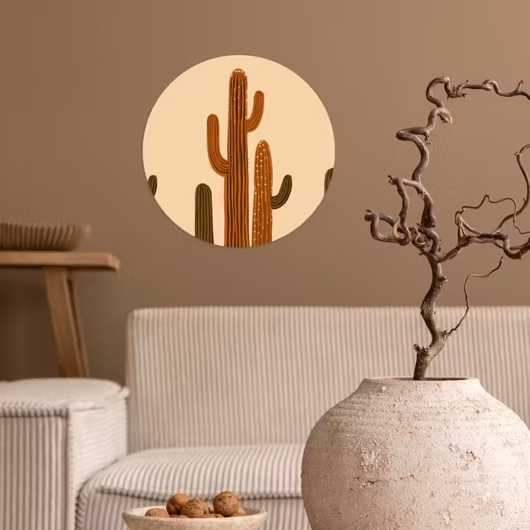 Behangcirkel - Cactus - Woestijn - Zand - Bruin — 2