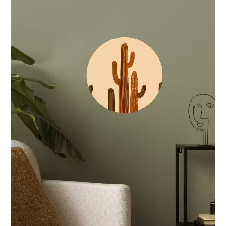 Behangcirkel - Cactus - Woestijn - Zand - Bruin — 3