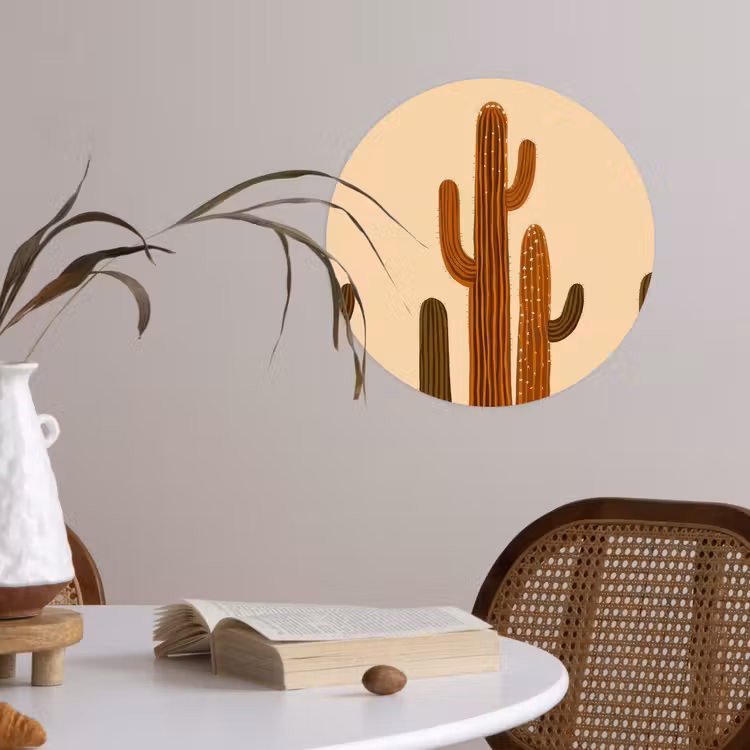 Behangcirkel - Cactus - Woestijn - Zand - Bruin — 4