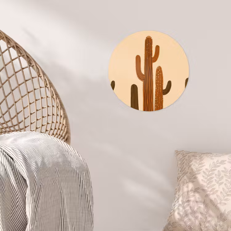 Behangcirkel - Cactus - Woestijn - Zand - Bruin — 5