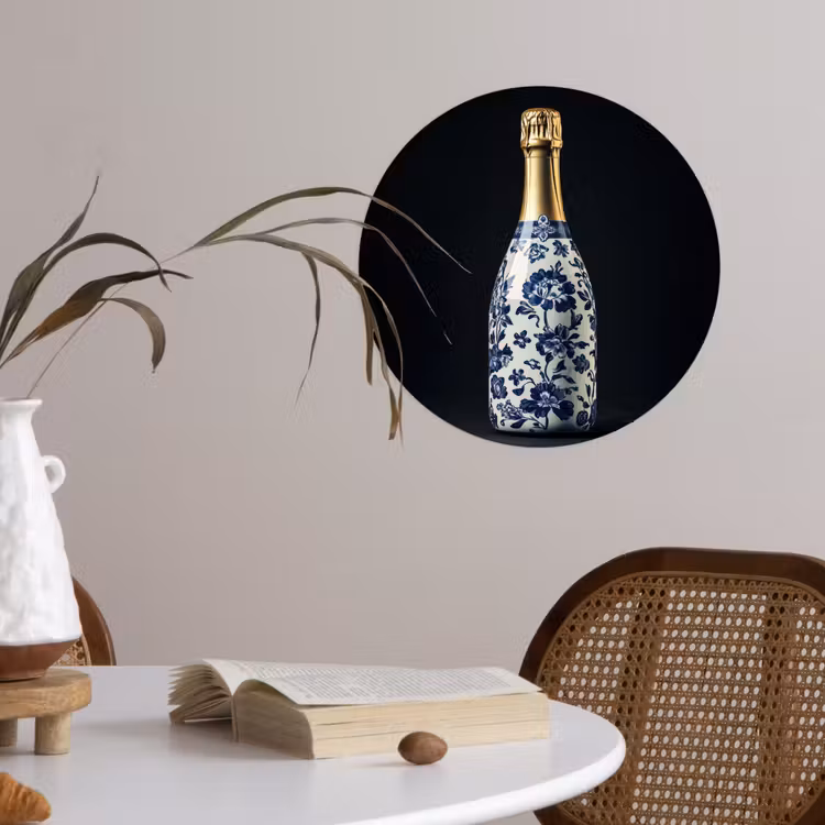 Behangcirkel - Champagne - Bloemen - Goud - Chique — 4