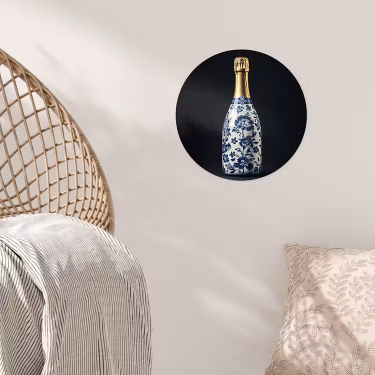 Behangcirkel - Champagne - Bloemen - Goud - Chique — 5