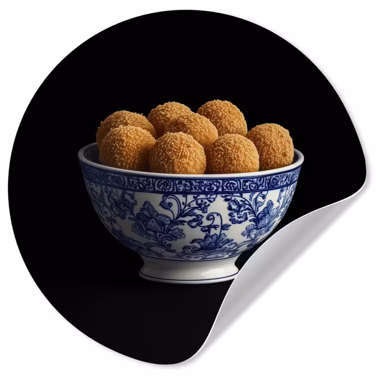 Behangcirkel - Delfts blauw - Bitterballen - Holland - Schaal — 1