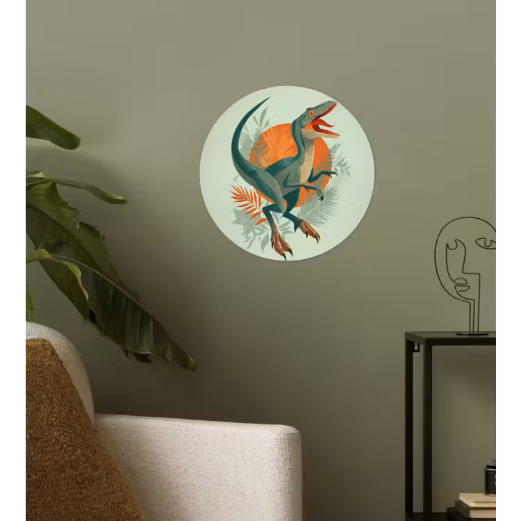 Behangcirkel - Dino - Bladeren - Grafisch - Groen — 3