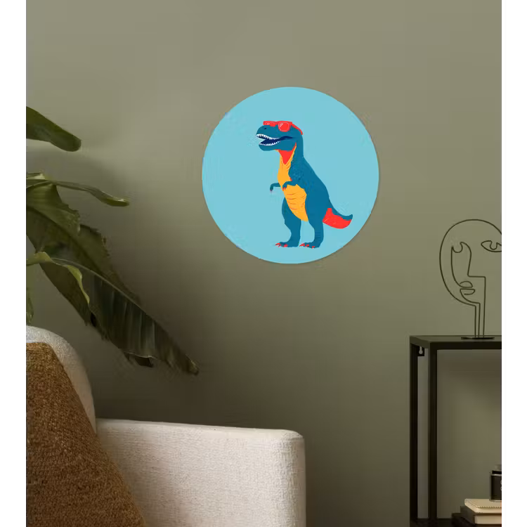 Behangcirkel - Dinosaurus - Blauw - Zonnebril — 3