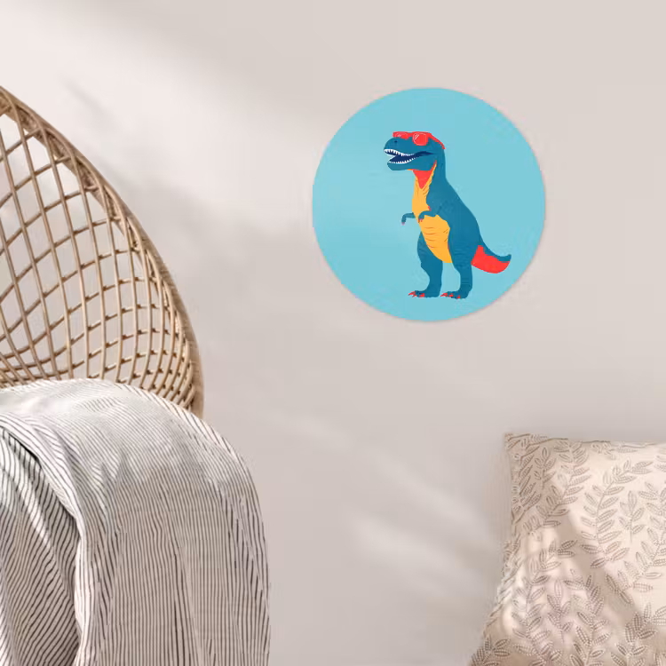 Behangcirkel - Dinosaurus - Blauw - Zonnebril — 5