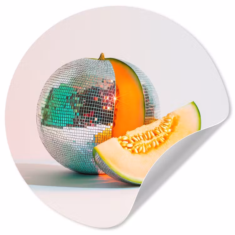 Behangcirkel - Disco - Discobal - Meloen - Pastel — 1