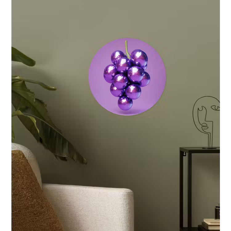 Behangcirkel - Druif - Disco - Glitter - Paars — 3
