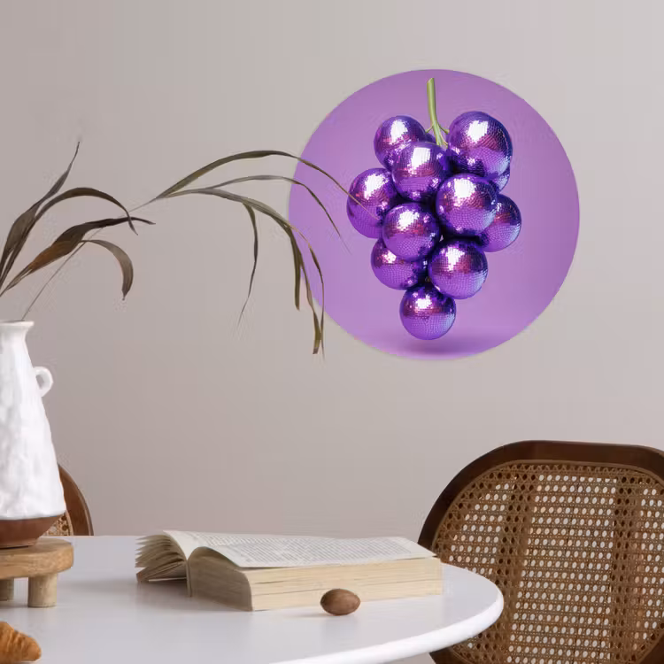 Behangcirkel - Druif - Disco - Glitter - Paars — 4