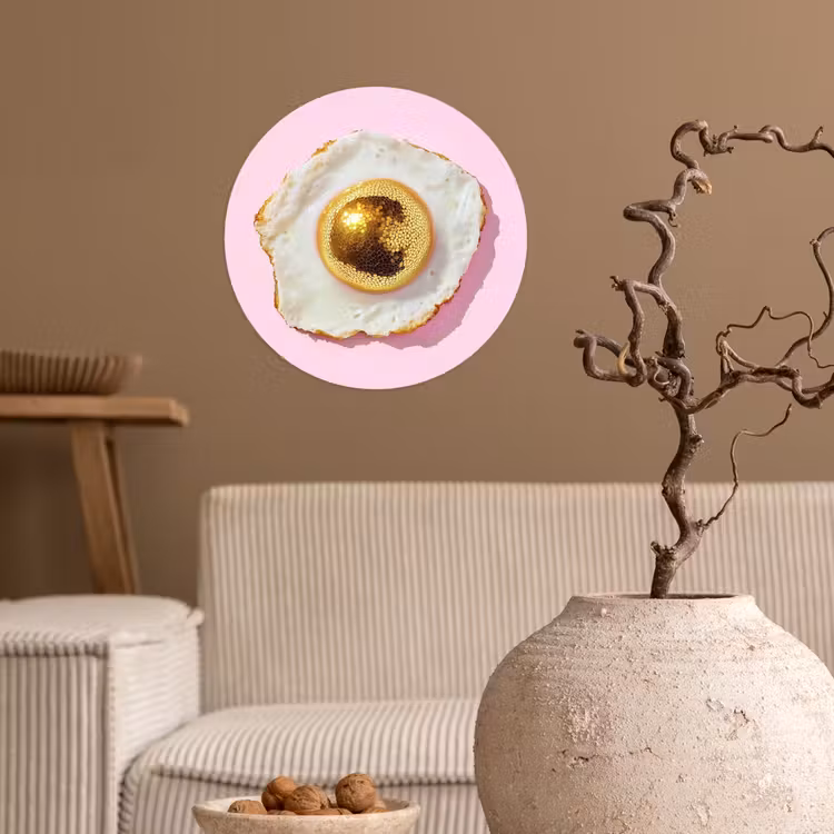 Behangcirkel - Ei - Disco - Ontbijt - Glitter — 2