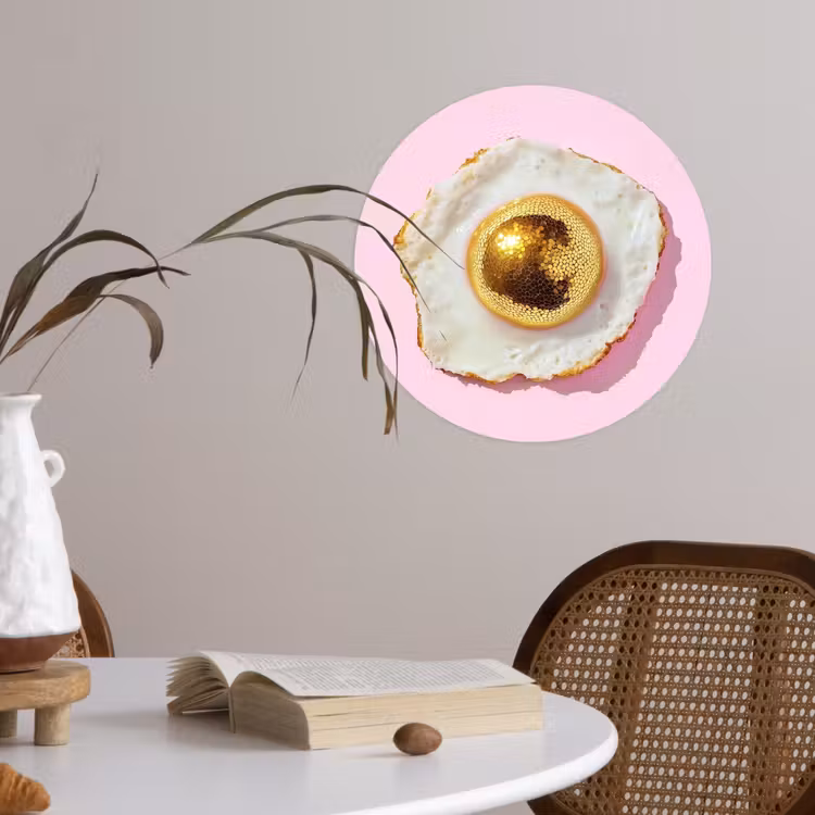 Behangcirkel - Ei - Disco - Ontbijt - Glitter — 4