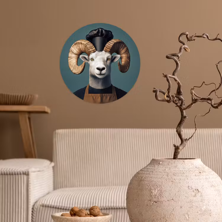 Behangcirkel - Geit - Hoorns - Kokskleding — 2