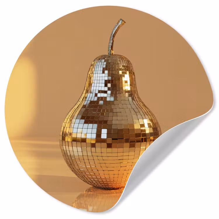 Behangcirkel - Goud - Disco - Glitter - Peer — 1