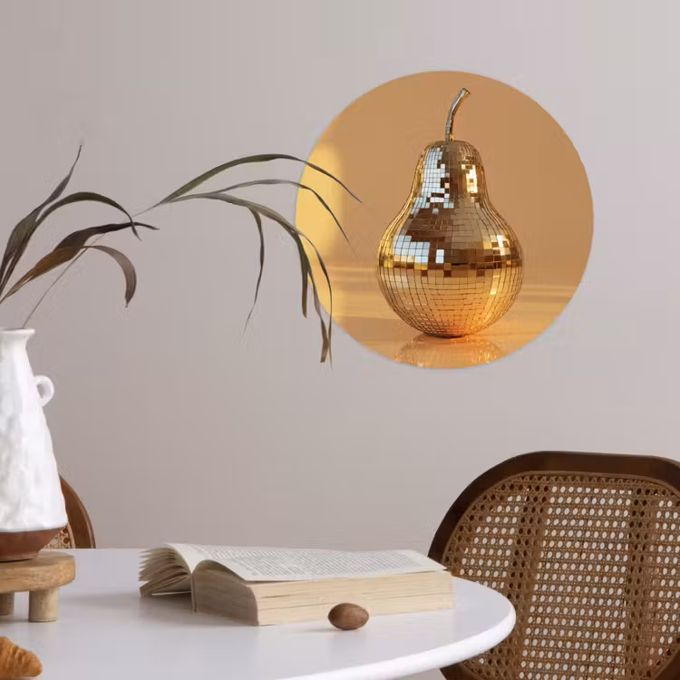 Behangcirkel - Goud - Disco - Glitter - Peer — 4