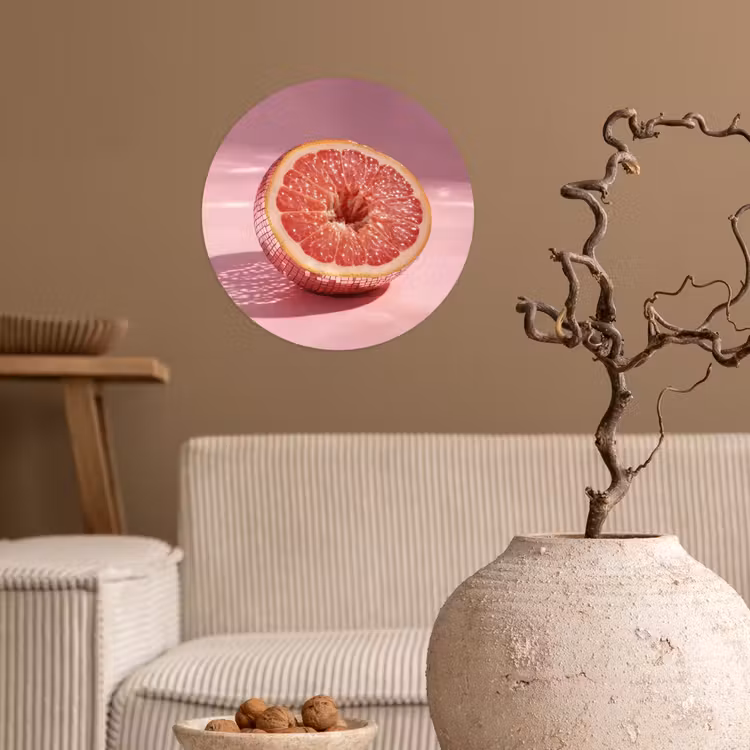 Behangcirkel - Grapefruit - Roze - Disco - Shiny — 2