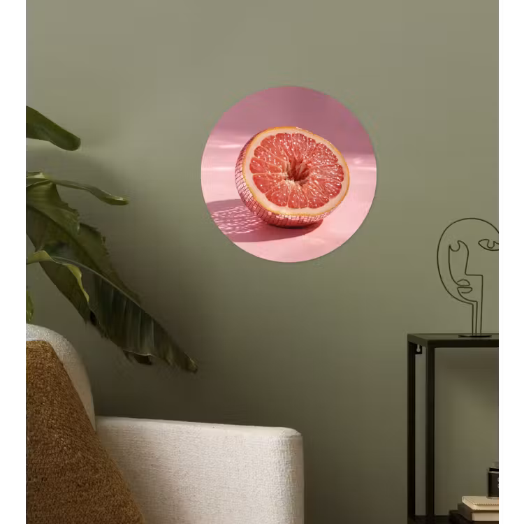 Behangcirkel - Grapefruit - Roze - Disco - Shiny — 3