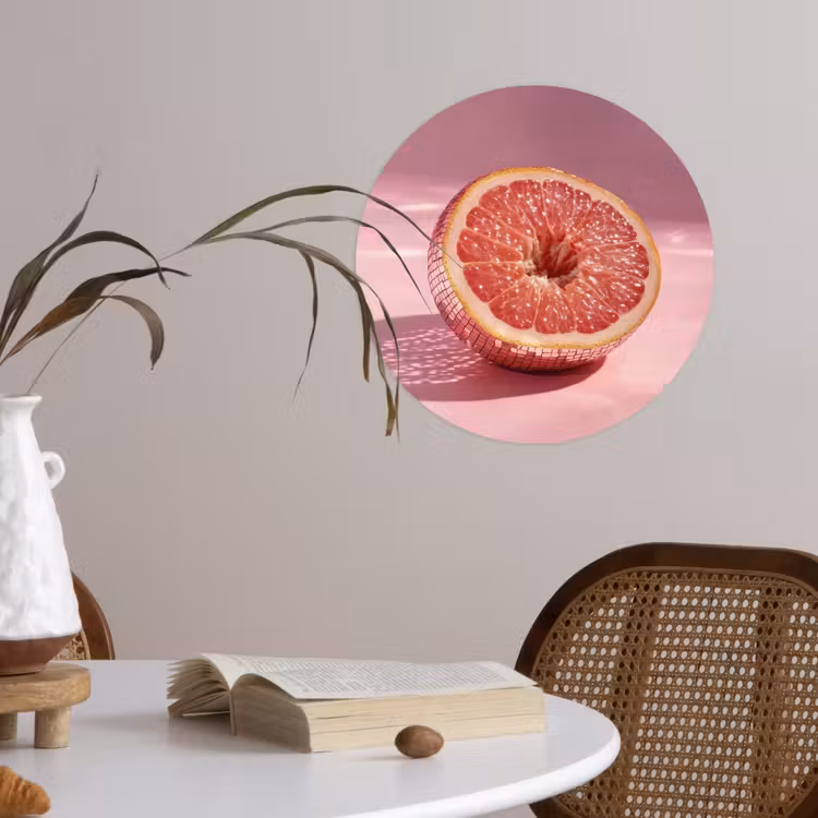 Behangcirkel - Grapefruit - Roze - Disco - Shiny — 4