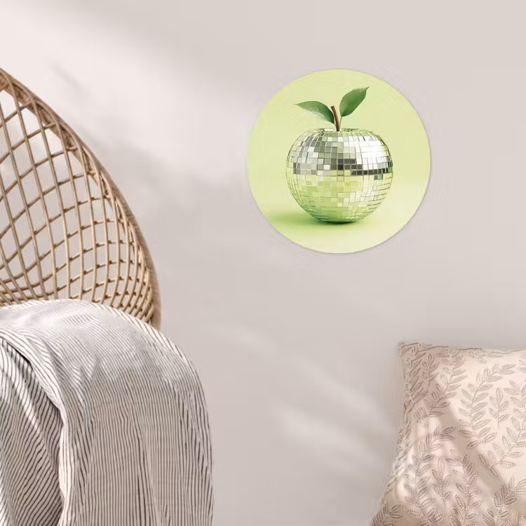 Behangcirkel - Groen - Disco - Decoratie - Appel — 5
