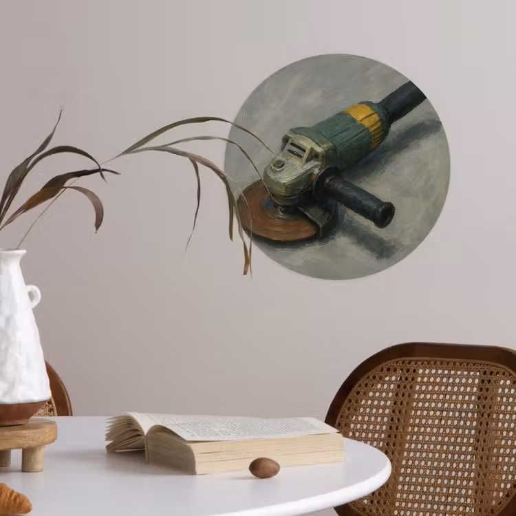 Behangcirkel - Haakse slijper - Schilderij - Gereedschap — 4