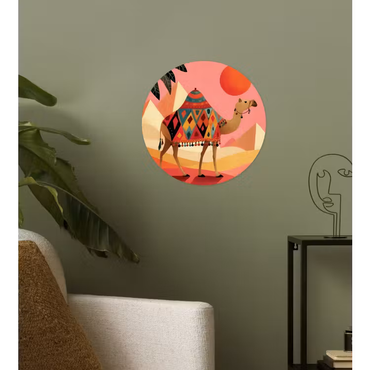 Behangcirkel - Kameel - Pyramides - Rode zon — 3