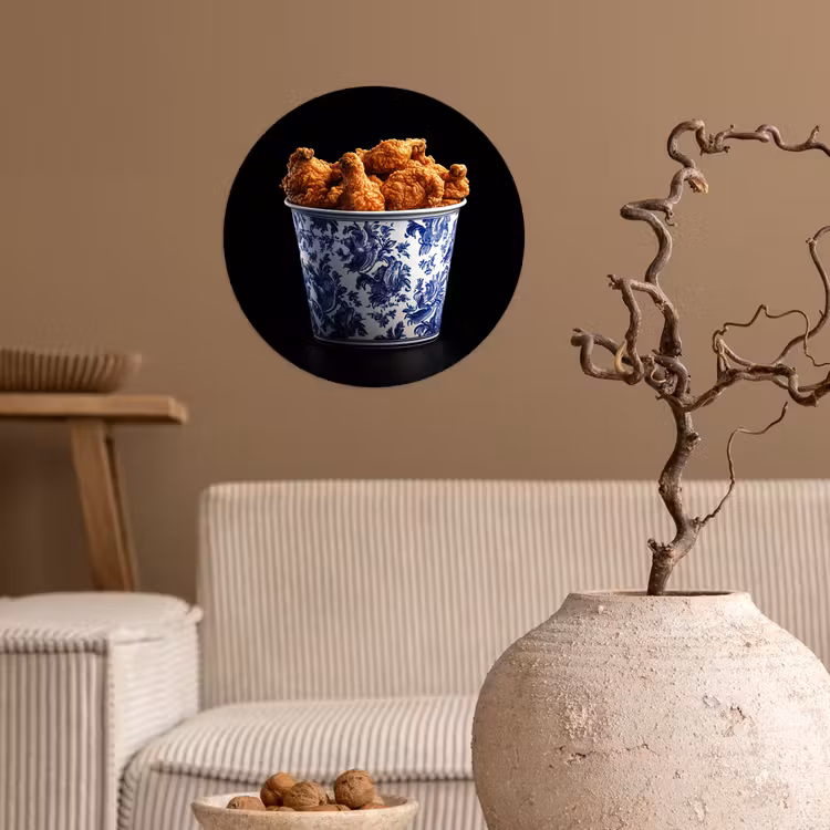 Behangcirkel - Kip - Bucket - Delfts blauw - Lekker — 2