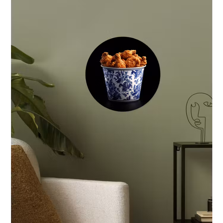 Behangcirkel - Kip - Bucket - Delfts blauw - Lekker — 3